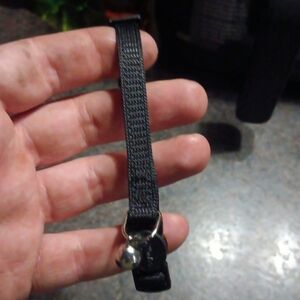 "Break Away" Adjustable Cat Collar W/ Bell (Black) *NWOT*
